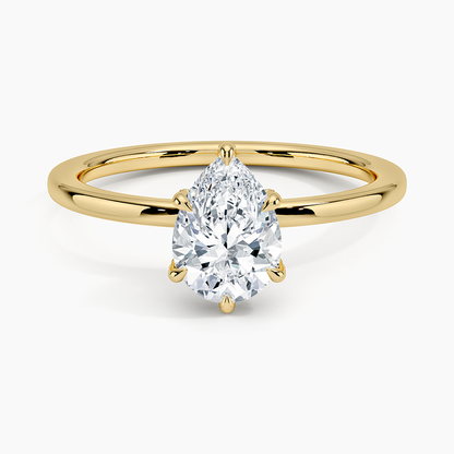 1.60 Carat Princess Halo Design Solitaire Lab Diamond Ring 18K - Florina 