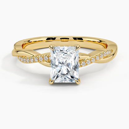 1.60 Carat Princess Halo Design Solitaire Lab Diamond Ring 18K - Florina 