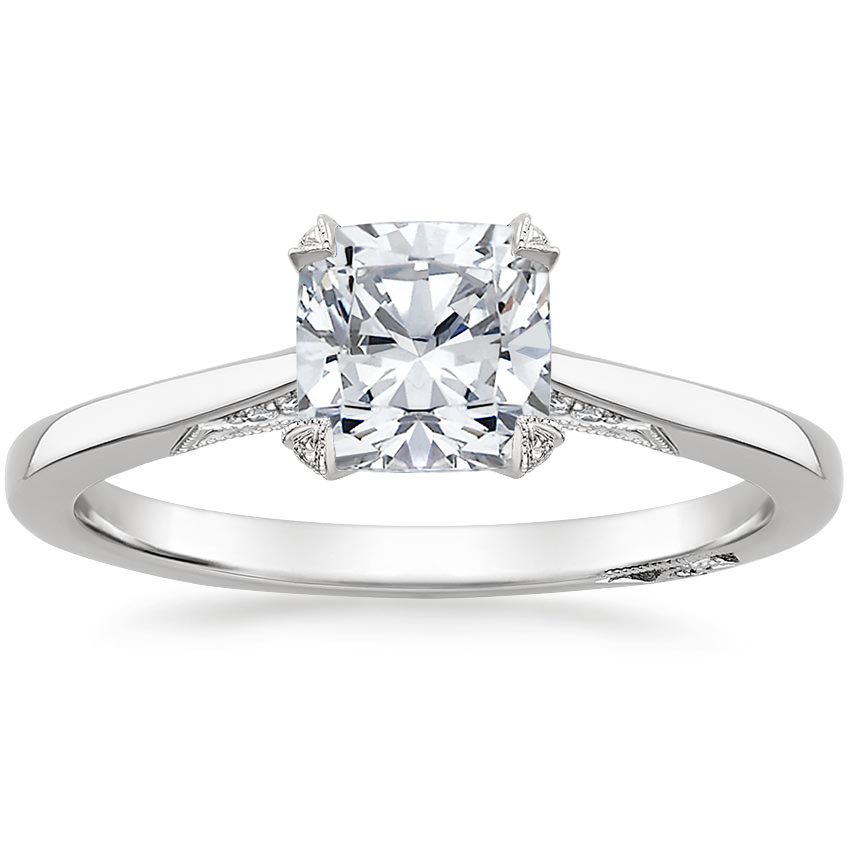 1.25 Cushion Kesim Hidden Halo Tasarım Tektaş Laboratuvar Pırlanta Yüzük - Telara