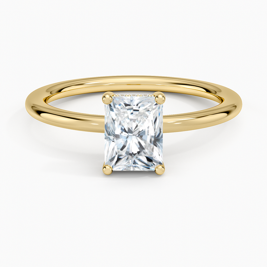 1.10 Radiant Kesim Hidden Halo Tasarım Tektaş Laboratuvar Pırlanta Yüzük - Melara