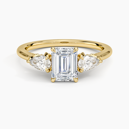 1.60 Carat Princess Halo Design Solitaire Lab Diamond Ring 18K - Florina 