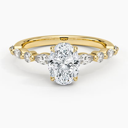 1.60 Carat Princess Halo Design Solitaire Lab Diamond Ring 18K - Florina 