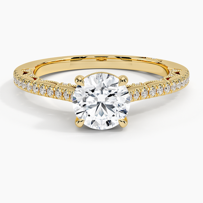 1.60 Carat Princess Halo Design Solitaire Lab Diamond Ring 18K - Florina 