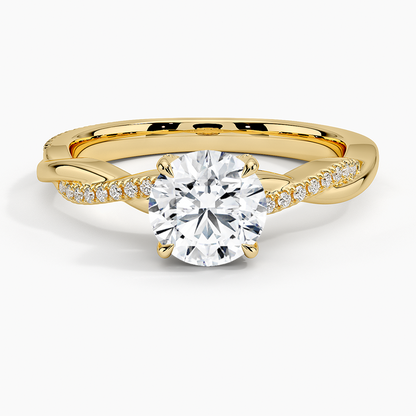 1.60 Carat Princess Halo Design Solitaire Lab Diamond Ring 18K - Florina 