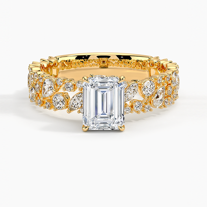 2.00 Emerald Kesim Özel Tasarım Tektaş Laboratuvar Pırlanta Yüzük  - Aylora