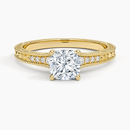 1.60 Carat Princess Halo Design Solitaire Lab Diamond Ring 18K - Florina 