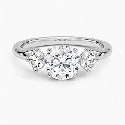1.60 Carat Princess Halo Design Solitaire Lab Diamond Ring 18K - Florina 