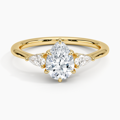 1.60 Carat Princess Halo Design Solitaire Lab Diamond Ring 18K - Florina 