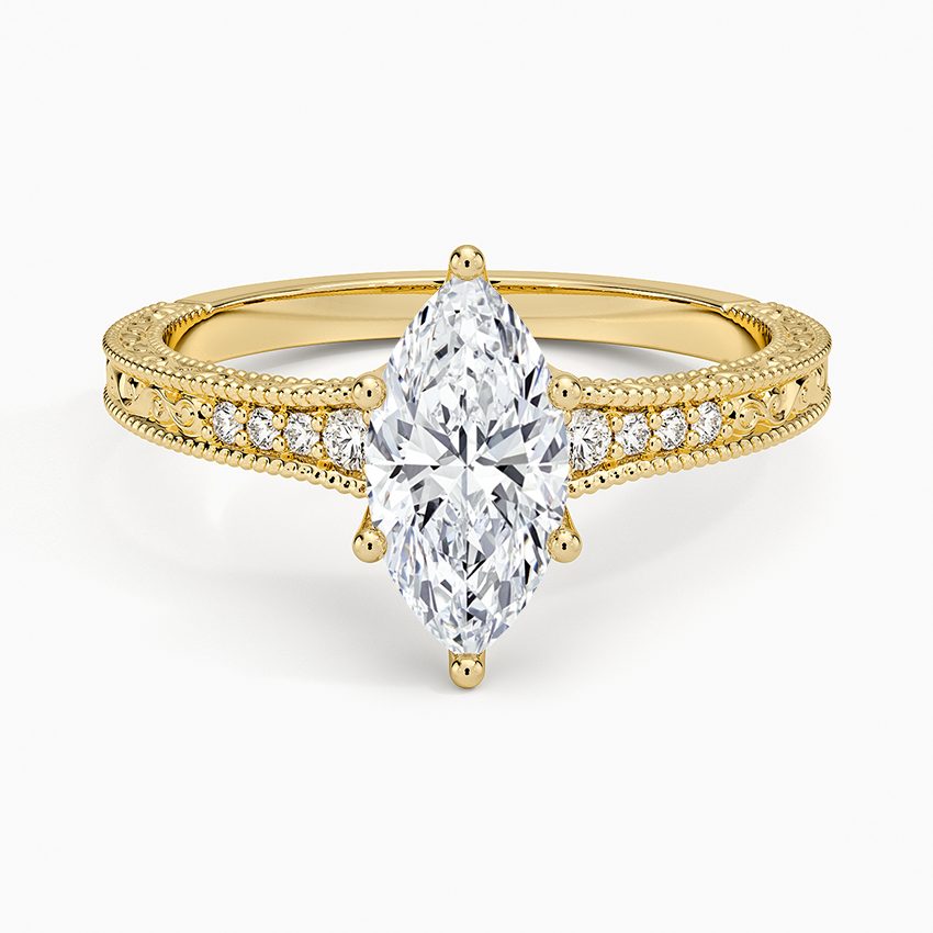 1.15 Karat Marquise Kesim Hidden Halo Tasarım Tektaş Laboratuvar Pırlanta Yüzük - Venice