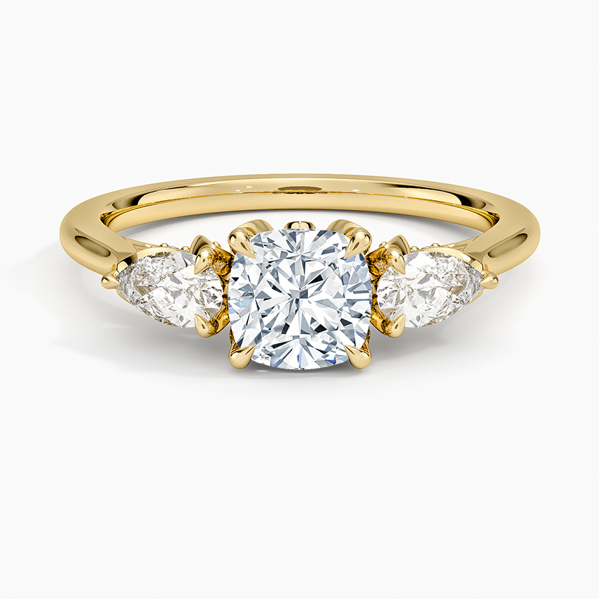 1.60 Carat Princess Halo Design Solitaire Lab Diamond Ring 18K - Florina 