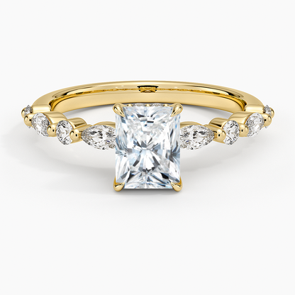 1.60 Carat Princess Halo Design Solitaire Lab Diamond Ring 18K - Florina 