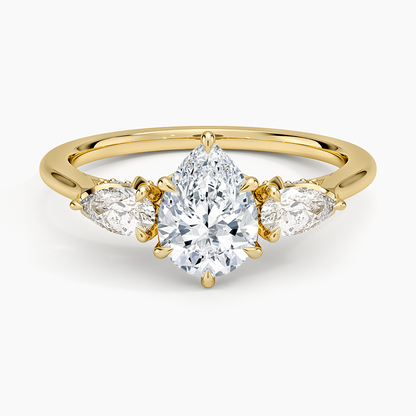 1.60 Carat Princess Halo Design Solitaire Lab Diamond Ring 18K - Florina 