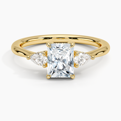 1.60 Carat Princess Halo Design Solitaire Lab Diamond Ring 18K - Florina 