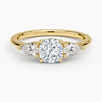 1.60 Carat Princess Halo Design Solitaire Lab Diamond Ring 18K - Florina 