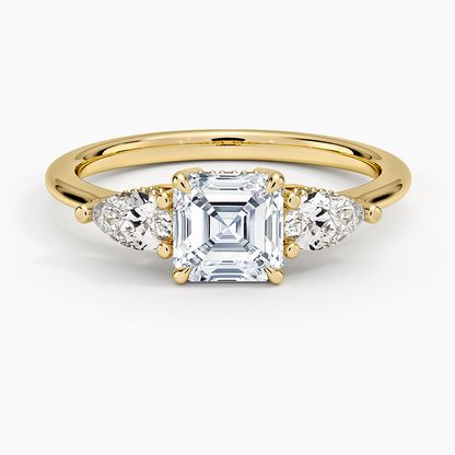 1.60 Carat Princess Halo Design Solitaire Lab Diamond Ring 18K - Florina 
