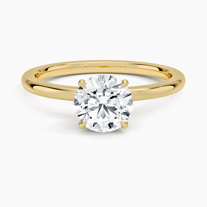 1.60 Carat Princess Halo Design Solitaire Lab Diamond Ring 18K - Florina 