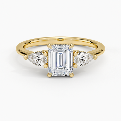1.60 Carat Princess Halo Design Solitaire Lab Diamond Ring 18K - Florina 