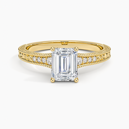 1.60 Carat Princess Halo Design Solitaire Lab Diamond Ring 18K - Florina 