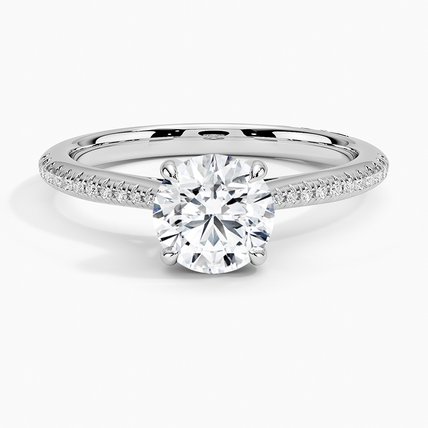 1.60 Carat Princess Halo Design Solitaire Lab Diamond Ring 18K - Florina 