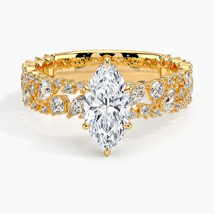 2.00 Marquise Kesim Özel Tasarım Tektaş Laboratuvar Pırlanta Yüzük - Aylora