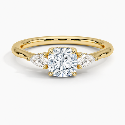 1.60 Carat Princess Halo Design Solitaire Lab Diamond Ring 18K - Florina 