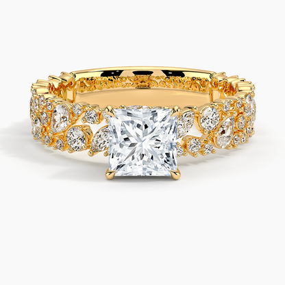 2.00 Prenses Kesim Özel Tasarım Tektaş Laboratuvar Pırlanta Yüzük - Aylora