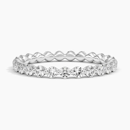 Tam Tur 1.00 Karat Yuvarlak Kesim Laboratuvar Pırlanta Yüzük 18K - Bold Diamonds