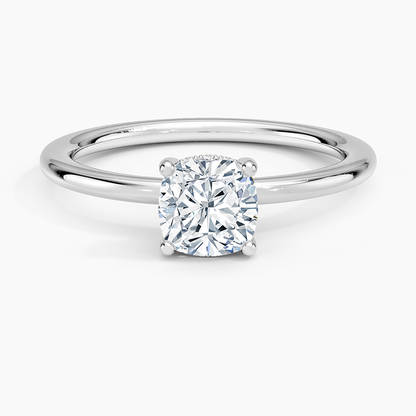 1.10 Cushion Kesim Hidden Halo Tasarım Tektaş Laboratuvar Pırlanta Yüzük - Melara