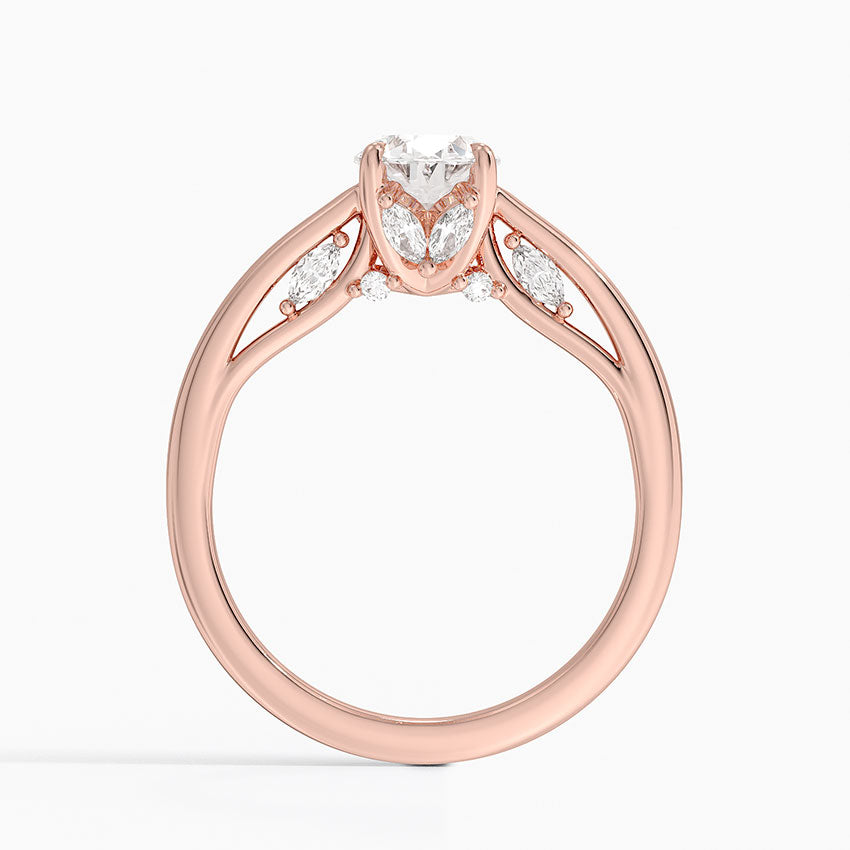 1.30 Oval Kesim Hidden Halo Tasarım Tektaş Laboratuvar Pırlanta Yüzük - Dalara