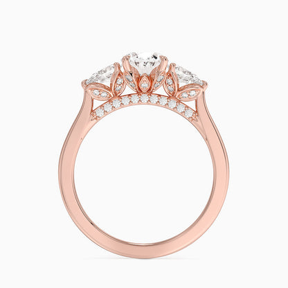 1.60 Carat Princess Halo Design Solitaire Lab Diamond Ring 18K - Florina 