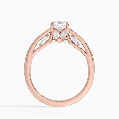 1.30 Cushion Kesim Hidden Halo Tasarım Tektaş Laboratuvar Pırlanta Yüzük - Dalara