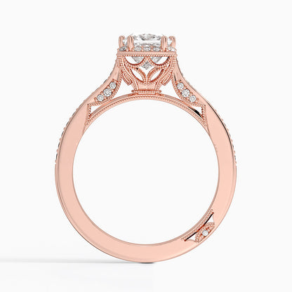 1.50 Prenses Kesim Halo Tasarım Tektaş Laboratuvar Pırlanta Yüzük 18K - Tilara