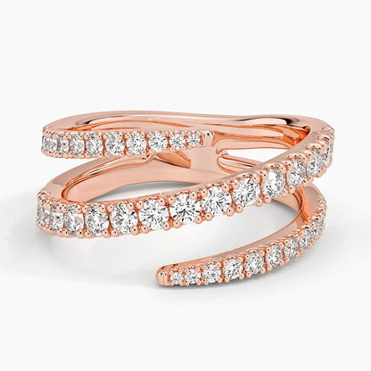 Sarmal 1,00 Karat Yuvarlak Kesim Laboratuvar Pırlanta Yüzük 18K - Bold Diamonds
