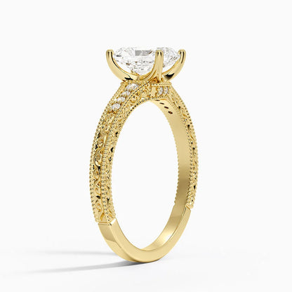 1.60 Carat Princess Halo Design Solitaire Lab Diamond Ring 18K - Florina 