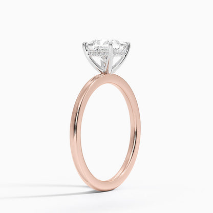 1.60 Carat Princess Halo Design Solitaire Lab Diamond Ring 18K - Florina 