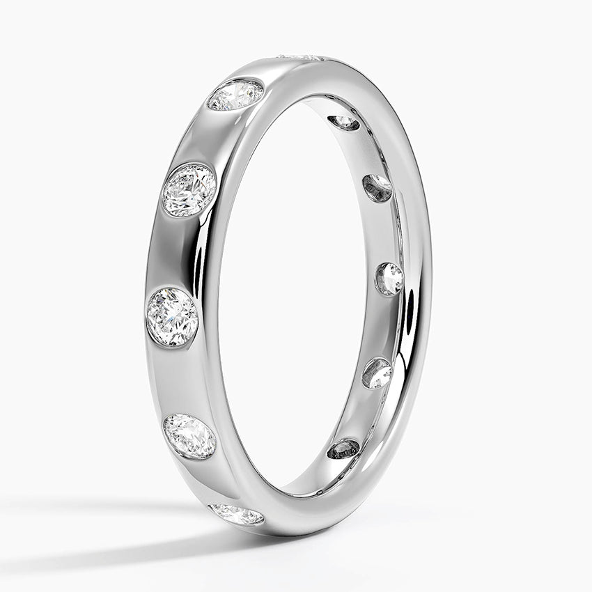 Alyans 1,00 Karat Yuvarlak Kesim Laboratuvar Pırlanta Yüzük 18K - Bold Diamonds