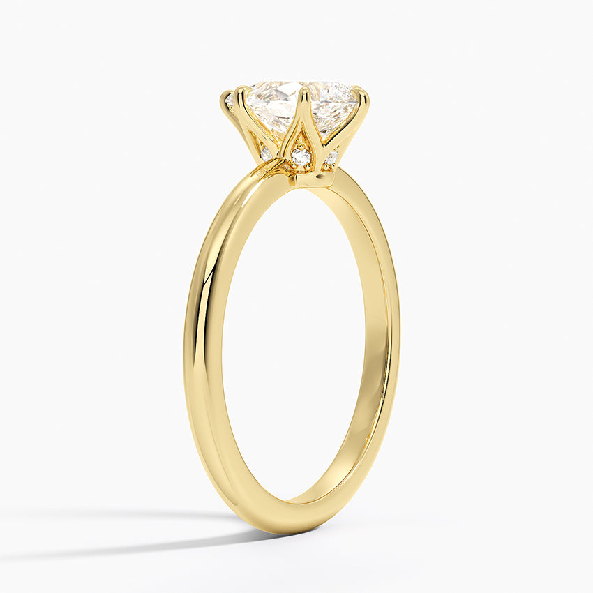 1.10 Damla Kesim Hidden Halo Tasarım Tektaş Laboratuvar Pırlanta Yüzük - Eylora