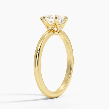 1.10 Damla Kesim Hidden Halo Tasarım Tektaş Laboratuvar Pırlanta Yüzük - Eylora