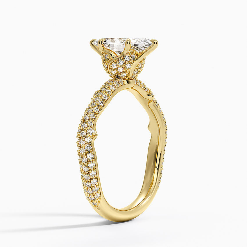 1.75 Karat Marquise Kesim Hidden Halo Tasarım Tektaş Laboratuvar Pırlanta Yüzük - Sorrento