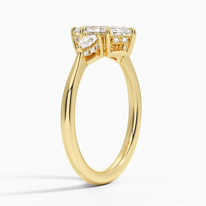 1.60 Carat Princess Halo Design Solitaire Lab Diamond Ring 18K - Florina 