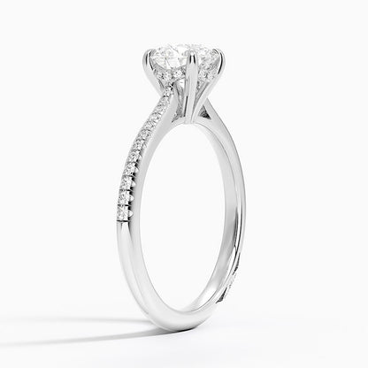 1.25 Karat Hidden Halo Tasarım Tektaş Laboratuvar Pırlanta Yüzük - Milara