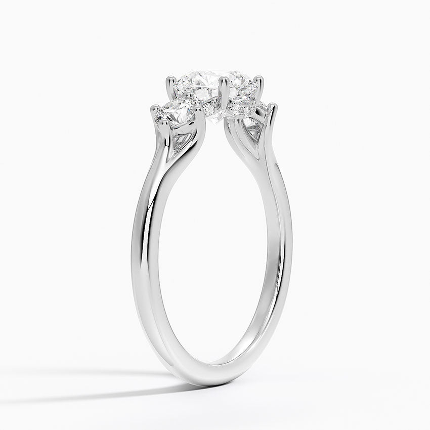 1.60 Carat Princess Halo Design Solitaire Lab Diamond Ring 18K - Florina 
