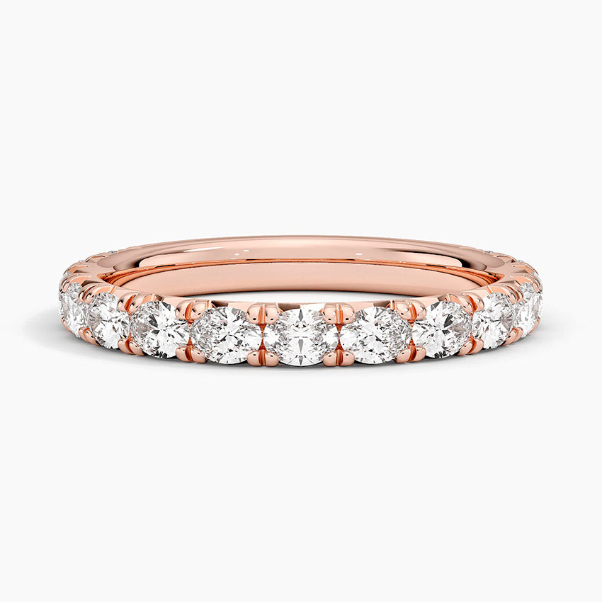 Tam Tur 1,00 Karat Oval Kesim Laboratuvar Pırlanta Yüzük 18K - Bold Diamonds