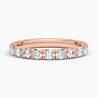 Tam Tur 1,00 Karat Oval Kesim Laboratuvar Pırlanta Yüzük 18K - Bold Diamonds