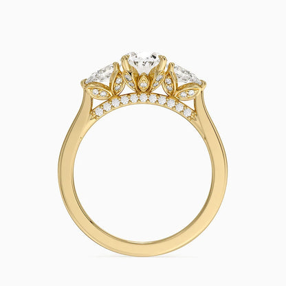 1.60 Carat Princess Halo Design Solitaire Lab Diamond Ring 18K - Florina 