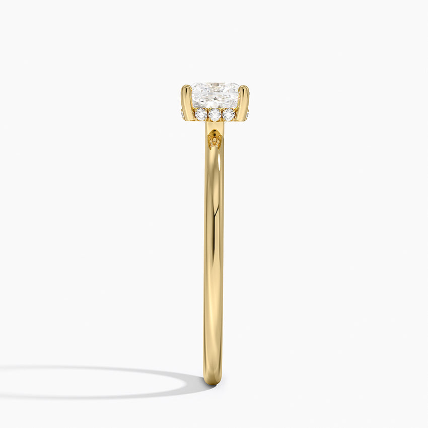 1.10 Karat Cushion Kesim Hidden Halo Tasarım Tektaş Laboratuvar Pırlanta Yüzük - Lucerne