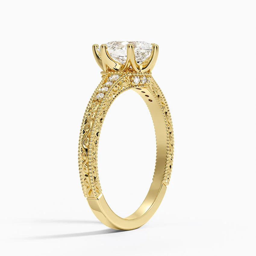 1.60 Carat Princess Halo Design Solitaire Lab Diamond Ring 18K - Florina 