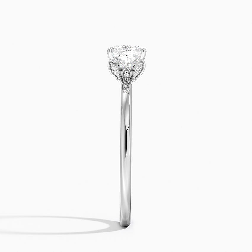 1.15 Karat Cushion Kesim Hidden Halo Tasarım Tektaş Laboratuvar Pırlanta Yüzük - Delora - Bold Diamonds