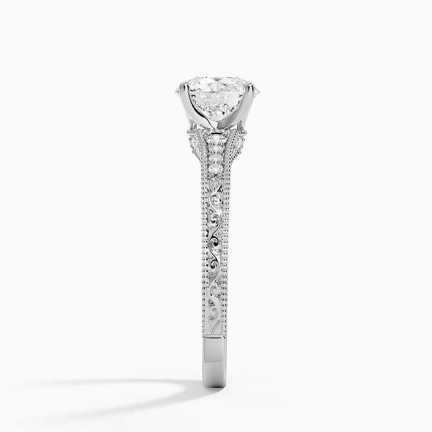 1.15 Karat Yuvarlak Kesim Hidden Halo Tasarım Tektaş Laboratuvar Pırlanta Yüzük - Venice - Bold Diamonds