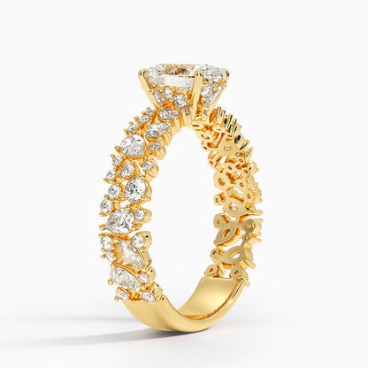 2.00 Oval Kesim Özel Tasarım Tektaş Laboratuvar Pırlanta Yüzük - Aylora